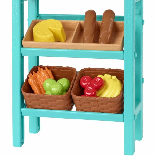 Barbie Farmers Market Playset, Barbie Doll (Blonde), Stand, Register & Accessories Perspective: bottom