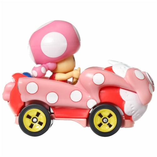 Mattel® Hot Wheels® Mario Kart™ Toadette Birthday Girl Toy Vehicle Perspective: bottom