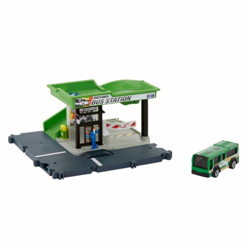 Mattel Matchbox Action Drivers Bus Station Playset Perspective: bottom