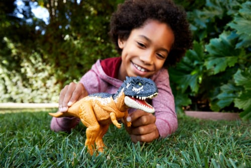 Mattel® Jurassic World Roar Strikers Skorpiovenator Perspective: bottom