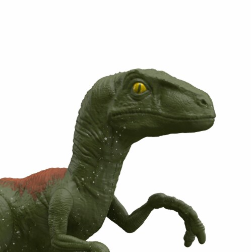 Mattel Jurassic World Velociraptor Toy Perspective: bottom