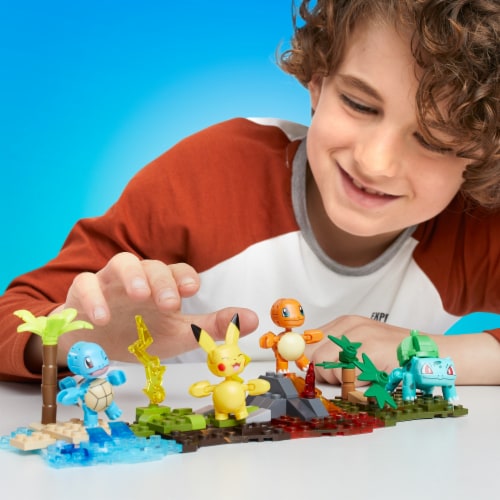 MEGA Pokémon Building Toy Kit Kanto Region Team With 4 Figures (130 Pieces)  For Kids