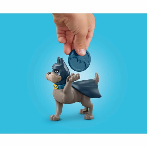 Fisher-Price DC League of Super-Pets Disk Launch Ace, figure set with dog and accessories Perspective: bottom