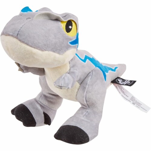 Mattel® Jurassic World Small Sound Velociraptor Plush - Blue Perspective: bottom