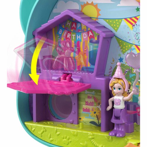 Polly Pocket Doggy Birthday Bash Compact Playset Perspective: bottom