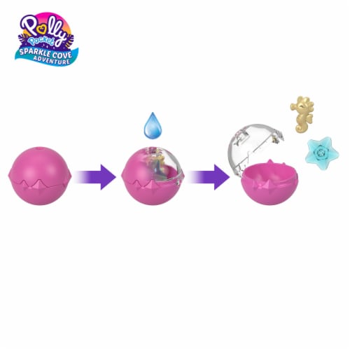 Mattel Polly Pocket Sparkle Cove Adventure Compact Toy Perspective: bottom
