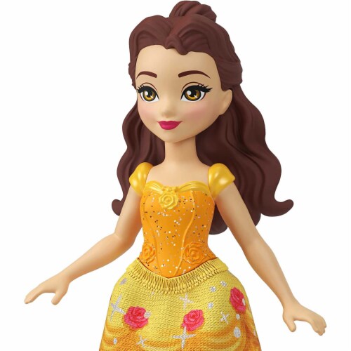Disney Princess 6 Posable Small Dolls with Sparkling Clothing and 13 Tea Party Accessories Perspective: bottom