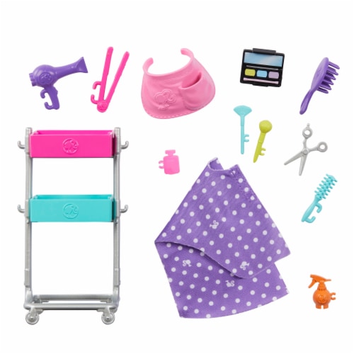 Mattel® Barbie® "Malibu" Stylist Doll & 14 Accessories Playset Perspective: bottom