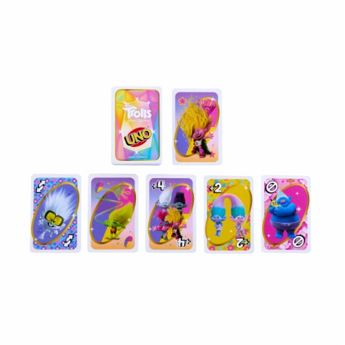 Mattel Trolls 3 Uno Game Perspective: bottom