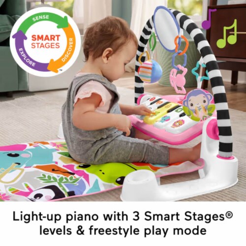 Fisher Price HRB14 Glow and Grow Kick and Play Piano Gym Baby Playmat Pink 1 Gerbes Super Markets