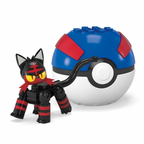 MEGA™ Pokemon™ Litten With Great Ball Building Set Perspective: bottom
