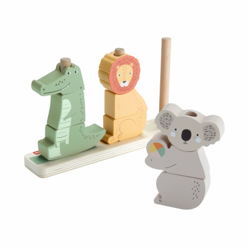 Fisher-Price® Wooden Stack Sort Animals Playset Perspective: bottom