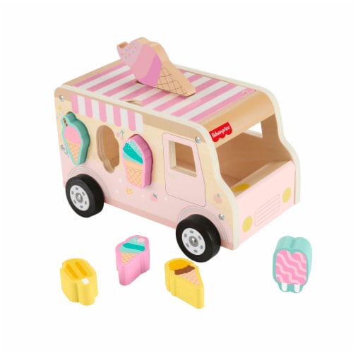 Fisher-Price Wooden Ice Cream Shape Sorter Set Perspective: bottom
