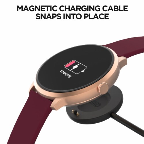 iTouch Sport 3 Smartwatch: Blush Case with Blush Strap Perspective: bottom