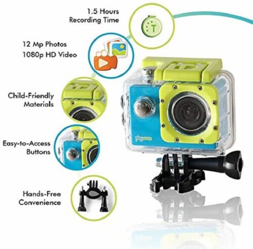 PlayZoom GoCam Waterproof Kids Action Camera - Blue Perspective: bottom