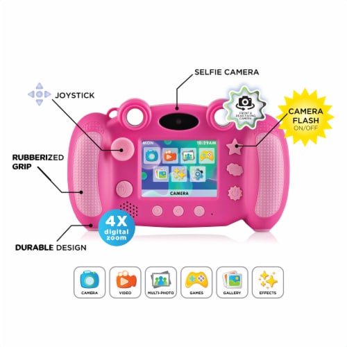 PlayZoom Snapcam Duo Kids Digital Camera - Pink Perspective: bottom