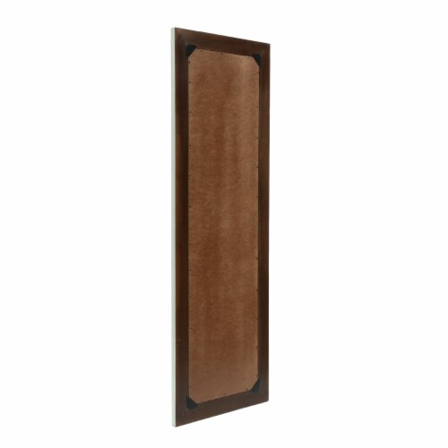 Woodworth Boho Handcrafted Painted Full Length Standing Mirror, Gray and White Perspective: bottom