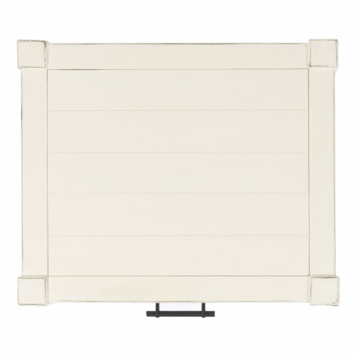 SAFAVIEH Filbert 1-Drawer Accent Table Distressed White Perspective: bottom