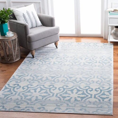 Safavieh Martha Stewart Isabella Area Rug - Turquoise/Ivory Perspective: bottom