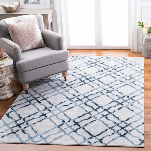 Safavieh Martha Stewart Isabella Area Rug - Ivory/Turquoise Perspective: bottom