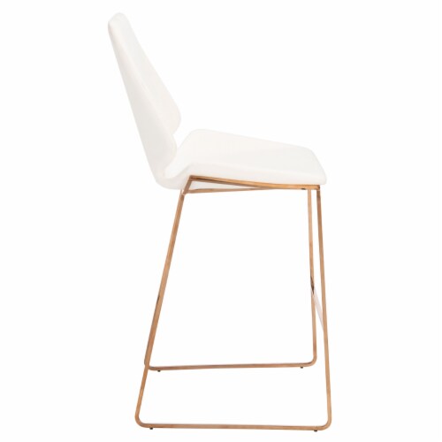 SAFAVIEH Masami Counter Stool White / Gold Perspective: bottom