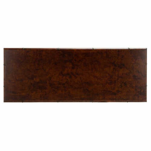 SAFAVIEH Tudor 2-Shelf Console Table Dark Brown / Gold Perspective: bottom