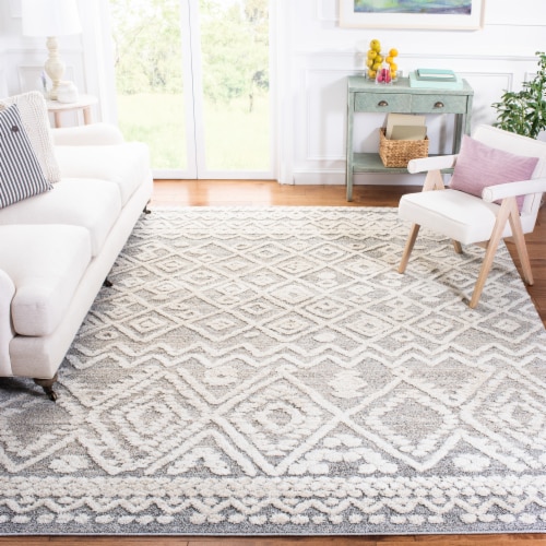 Safavieh Martha Stewart Lucia Shag Area Rug - Beige/White Perspective: bottom