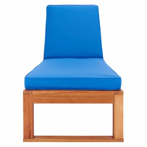 SAFAVIEH Outdoor Collection Solano Chaise Sunlounger Natural Wood