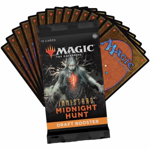 Magic: The Gathering Innistrad: Midnight Hunt 3-Booster Draft Pack Perspective: bottom