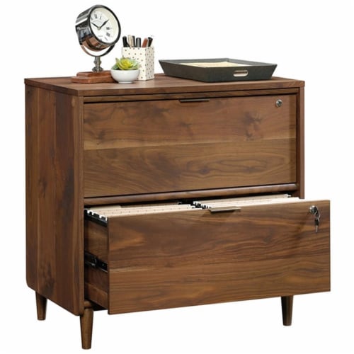 Pemberly Row 2 Drawer Lateral File Cabinet in Grand Walnut Perspective: bottom