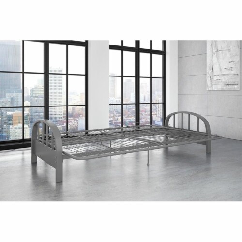 Silver futon frame deals