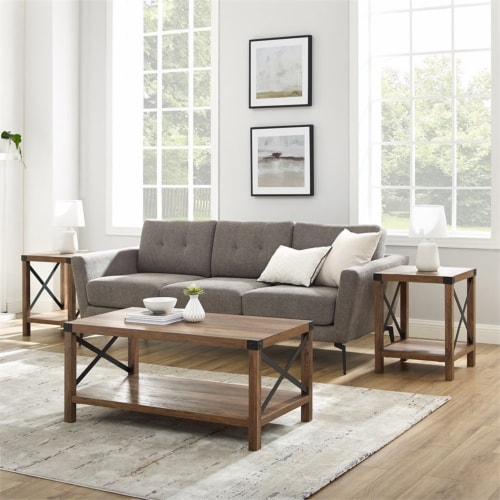 Oak tv stand and shop coffee table set