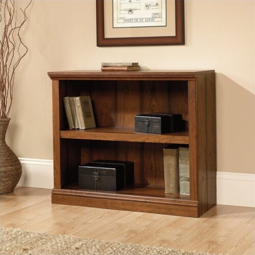Home Square 2 Shelf Wood Bookcase Set in Washington Cherry (Set of 2) Perspective: bottom