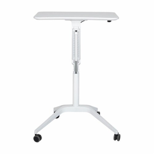 Pemberly Row 28  Height Adjustable Stand Up Laptop Table in White Perspective: bottom