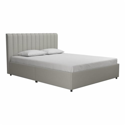Brittany tufted upholstered clearance platform bed