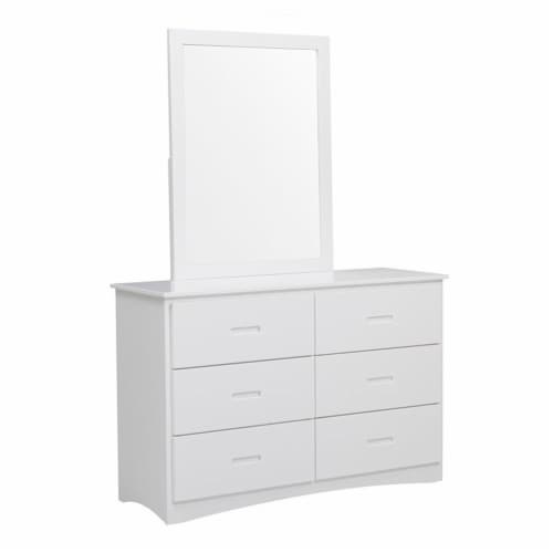 Pemberly Row 48 inch 6 Drawers Transitional Wood Dresser in White