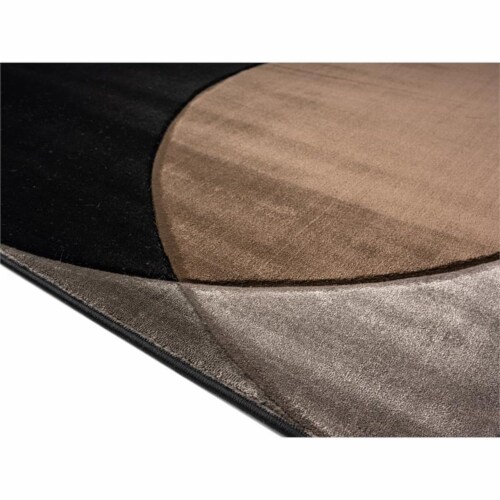 MDA Home Rhodes Brown Contemporary Polypropylene Area Rug - 5'2  x 7'5 Perspective: bottom