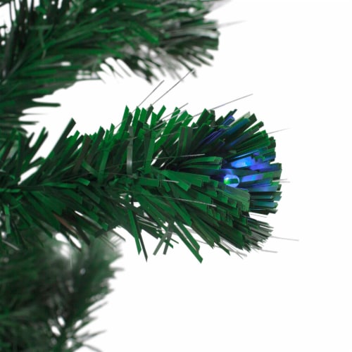 Northlight 6' Pre-Lit Color Changing Fiber Optic LED Christmas Tree with Star Tree Topper Perspective: bottom