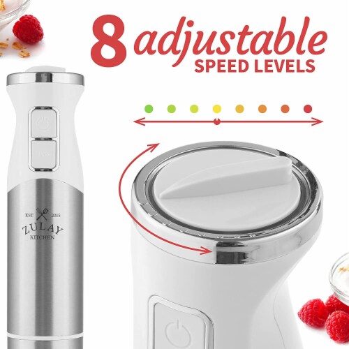 Zulay Kitchen Immersion Hand Blender 500W - White Perspective: bottom