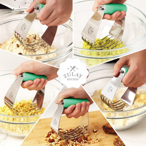 Zulay Kitchen Dough Blender and Pastry Cutter - Mint Perspective: bottom