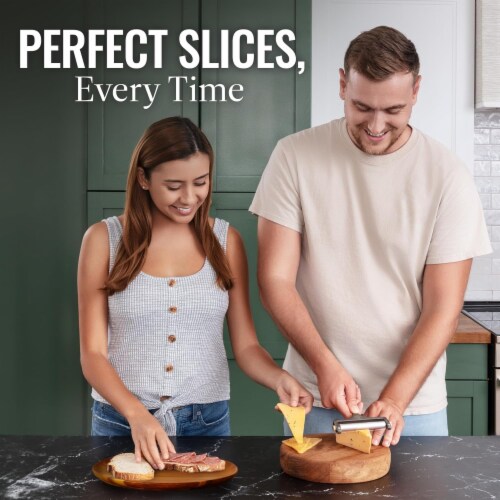 Zulay Kitchen Adjustable Hand Held Cheese Cutter with 2 Extra Wires Perspective: bottom
