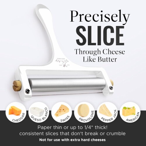 Zulay Kitchen Adjustable Hand Held Cheese Cutter with 2 Extra Wires Perspective: bottom