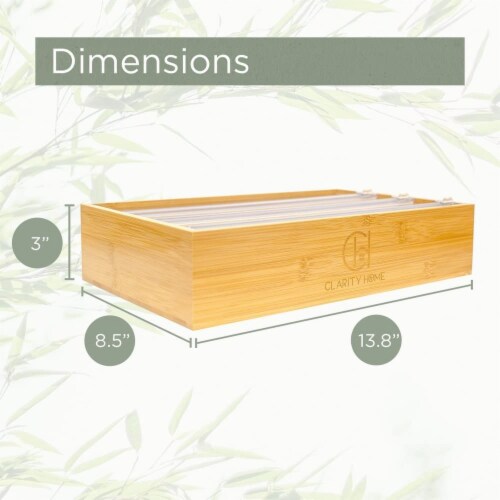 Wooden Foil and Plastic Wrap Dispenser With Cutter - 3 in 1 Organizer Perspective: bottom