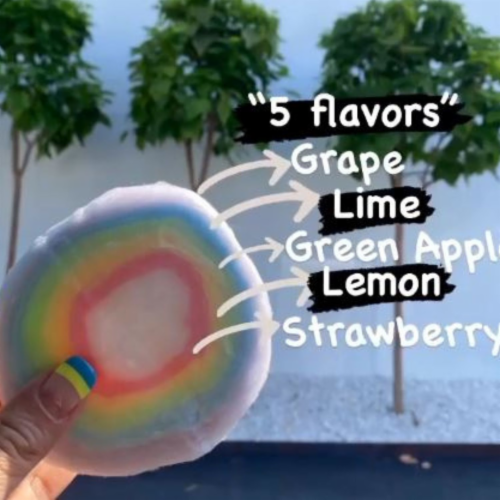 Sugarolly Rainbow Cotton Candy (Pack of 15) Perspective: bottom