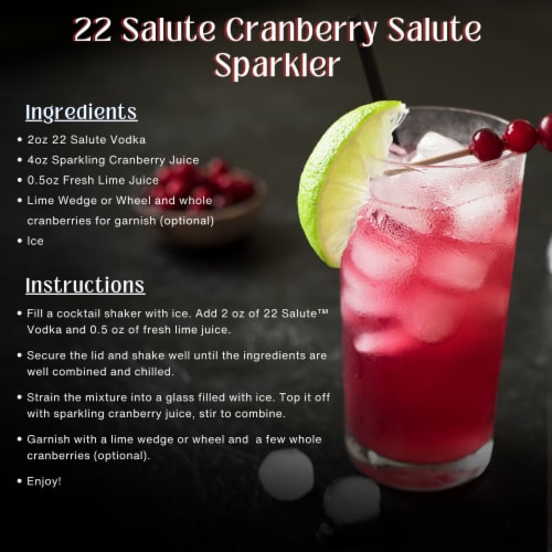 22 Salute™ Vodka With a Purpose Perspective: bottom