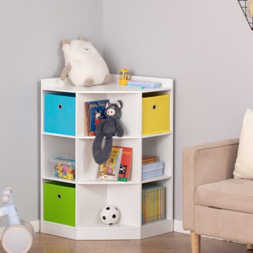 Space-Efficient Kids Storage Organizer for Small Bedrooms, Corner Shelf,  Grey, 1 Unit - Fry's Food Stores