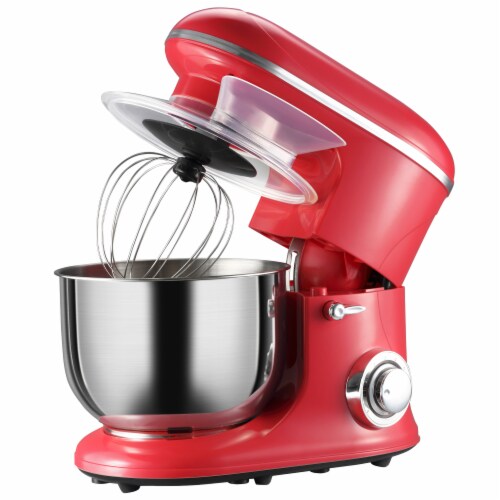 Stand Mixer w/ 6 Qt Stainless Steel Mixing Bowl, Beater, & Dough Hook, Red Perspective: bottom