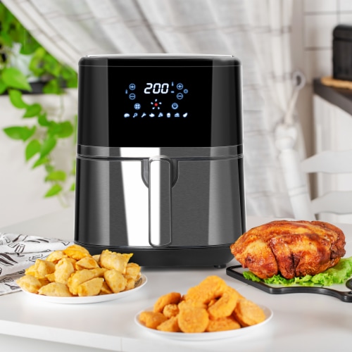 10Qt Air Fryer Oven LED Touch Display Countertop Baker Oven w/ 8