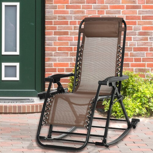 Zero Gravity Folding Patio Recliner, Cushion, Reclining Chair, Cup Holder,  Grey, 1 Unit - Fred Meyer