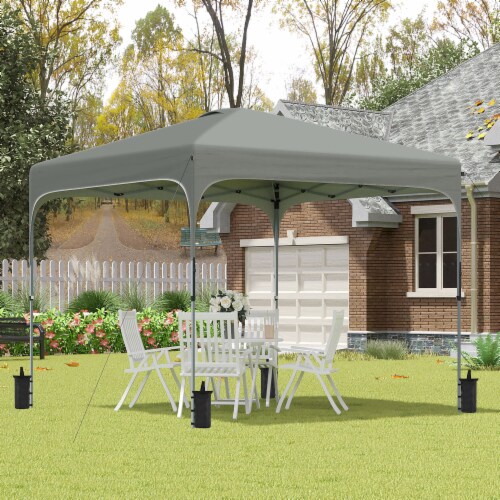 Pop Up Gazebo Foldable Canopy Tent with Wheeled Carry Bag & 4 Leg